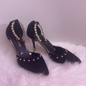 Yimanni Heels With Pearl Straps